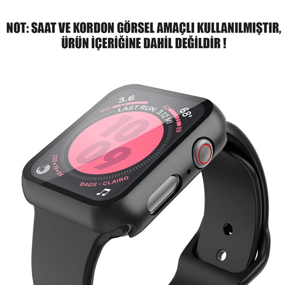 Microsonic Apple Watch Series 1 38mm Kılıf Matte Premium Slim WatchBand Siyah 2