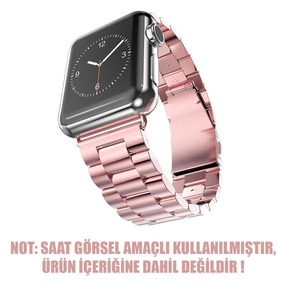 Microsonic Apple Watch Series 3 38mm Metal Stainless Steel Kordon Rose Gold 2