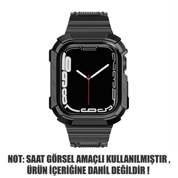 Microsonic Apple Watch 8 41mm Kordon Dual Apex Resist Siyah Kırmızı 2