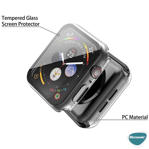 Microsonic Apple Watch Ultra Kılıf Clear Premium Slim WatchBand Şeffaf 6