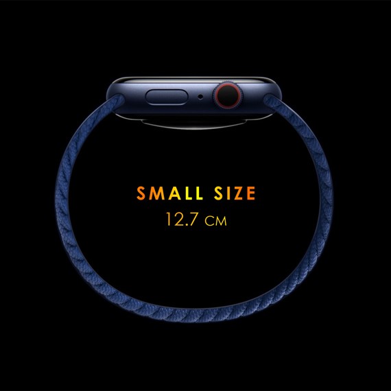 Microsonic Apple Watch Series 8 45mm Kordon Small Size 127mm Knitted Fabric Single Loop Koyu Gri 3