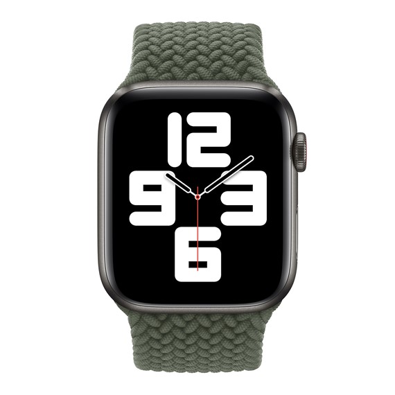 Microsonic Apple Watch Series 4 44mm Kordon Large Size 160mm Knitted Fabric Single Loop Koyu Yeşil 4