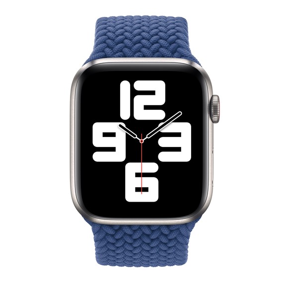 Microsonic Apple Watch Series 4 44mm Kordon Large Size 160mm Knitted Fabric Single Loop Mavi 4