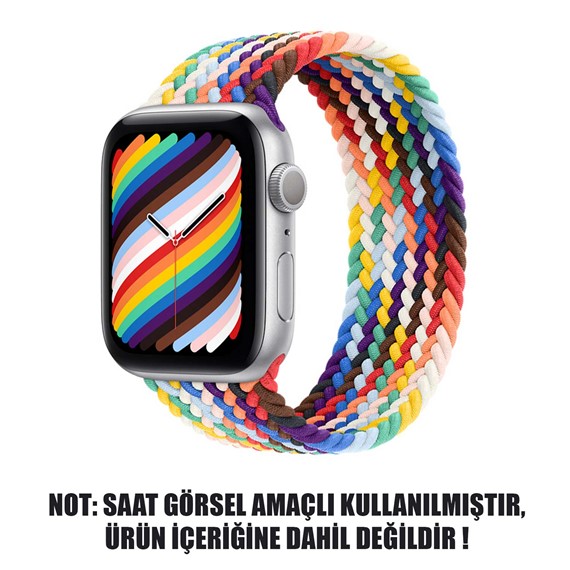 Microsonic Apple Watch Series 3 38mm Kordon Medium Size 147mm Knitted Fabric Single Loop Pride Edition 2