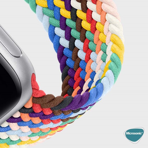 Microsonic Apple Watch Series 4 44mm Kordon Large Size 160mm Knitted Fabric Single Loop Pride Edition 5