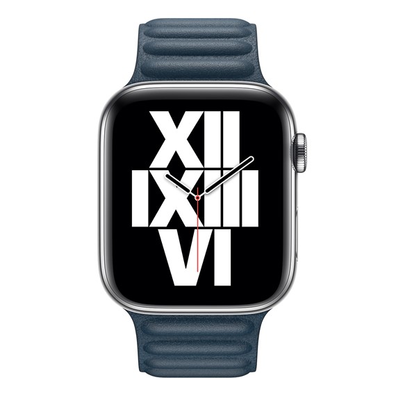 Microsonic Apple Watch SE 2022 44mm Kordon Leather Link Band Lacivert 3