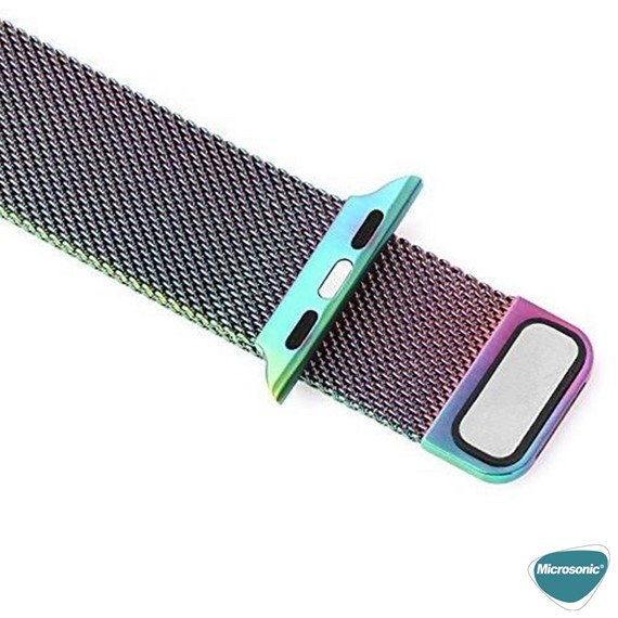 Microsonic Apple Watch Series 4 40mm Kordon Luxe Metal Twist Iridescent 5