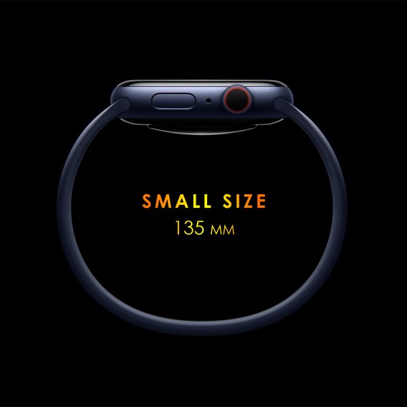 Microsonic Apple Watch SE 2022 40mm Kordon Small Size 135mm New Solo Loop Gri 3