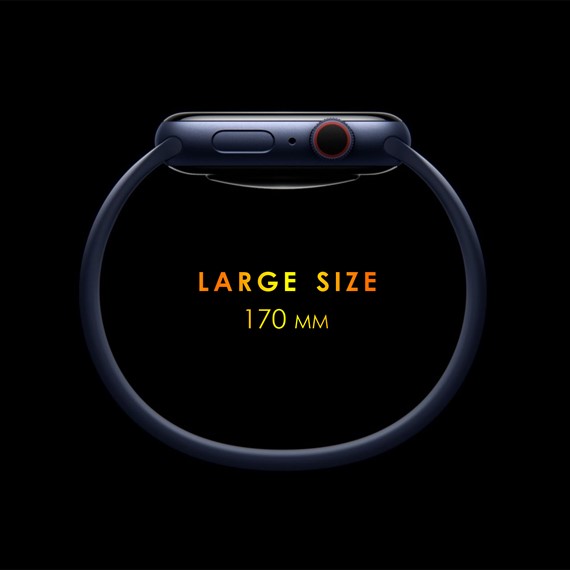Microsonic Apple Watch SE 2022 44mm Kordon Large Size 170mm New Solo Loop Beyaz 3