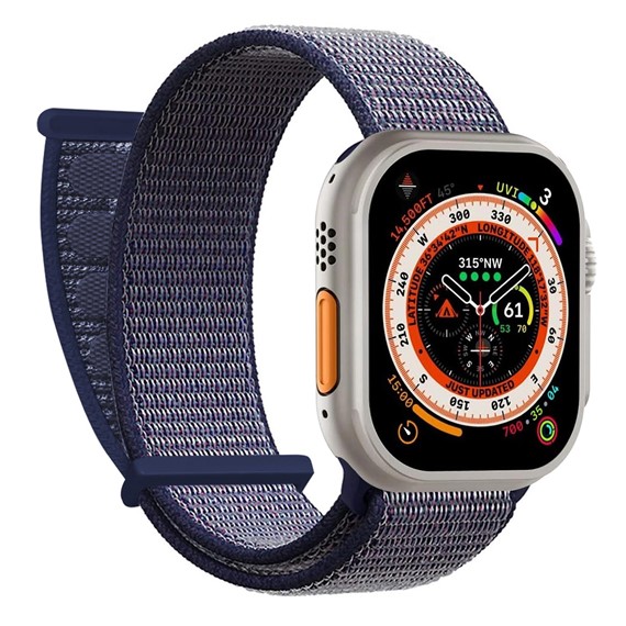 Microsonic Apple Watch SE 2022 40mm Hasırlı Kordon Woven Lacivert 1