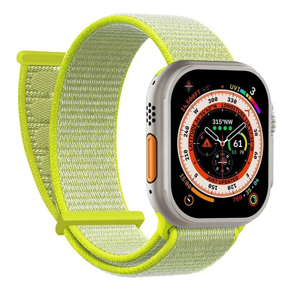 Microsonic Apple Watch SE 2022 40mm Hasırlı Kordon Woven Sarı 1