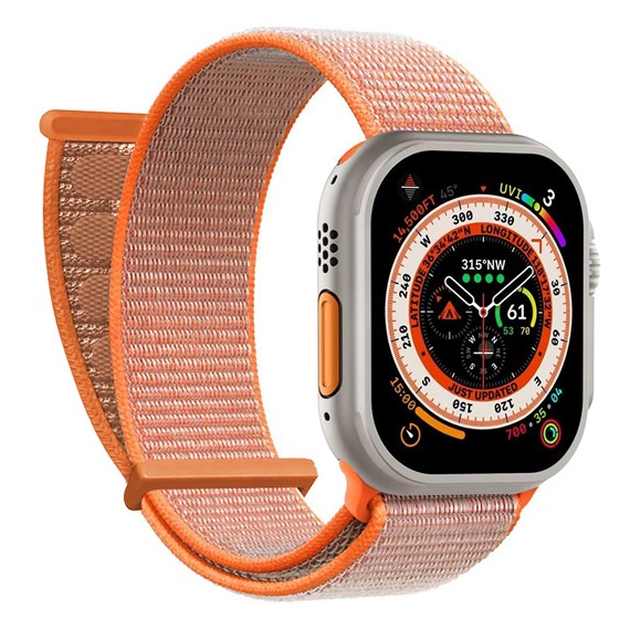 Microsonic Apple Watch SE 2022 40mm Hasırlı Kordon Woven Turuncu 1