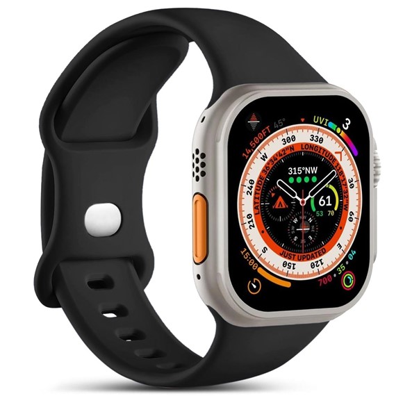 Microsonic Apple Watch SE 2022 40mm Kordon ActiveFlex Wristband Siyah 1