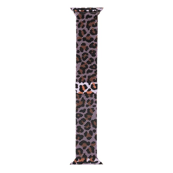 Microsonic Apple Watch Series 8 41mm Kordon Luxe Metal Leopard Lila 1