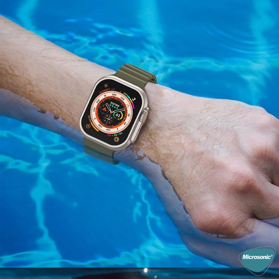 Microsonic Apple Watch SE 2022 40mm Kordon Aqua Belt Bej 4