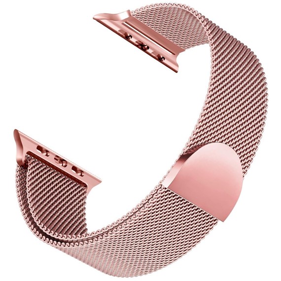 Microsonic Apple Watch SE 2022 44mm Kordon Luxe Metal Twist Rose Gold 1