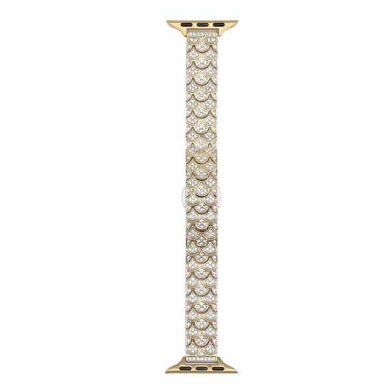 Microsonic Apple Watch Series 8 45mm Kordon Metal Fish Tail Style Gold 1