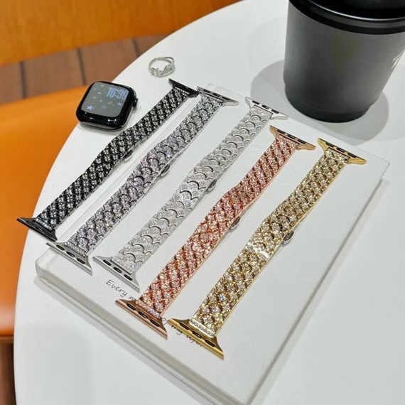 Microsonic Apple Watch Ultra Kordon Metal Fish Tail Style Koyu Gri 4