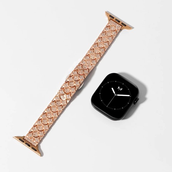 Microsonic Apple Watch Ultra Kordon Metal Fish Tail Style Rose Gold 2