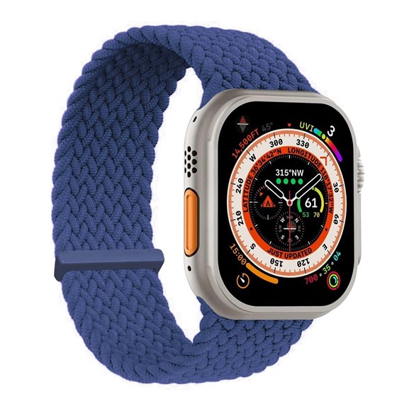 Microsonic Apple Watch SE 44mm Kordon Large Size 160mm Knitted Fabric Single Loop Mavi 1