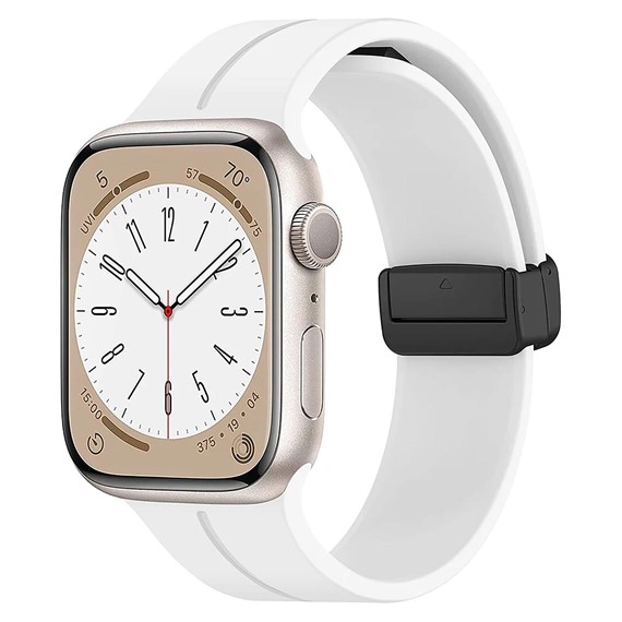 Microsonic Apple Watch Series 10 46mm Kordon Ribbon Line Beyaz 1