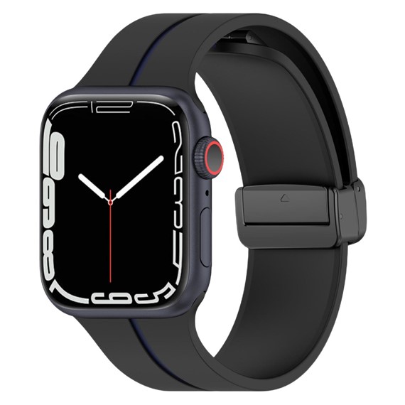 Microsonic Apple Watch Ultra Kordon Ribbon Line Siyah Lacivert 1