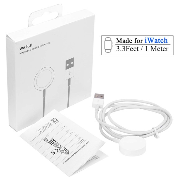 Microsonic Apple Watch SE 2022 40mm Masaüstü Manyetik Şarj Cihazı Beyaz 5