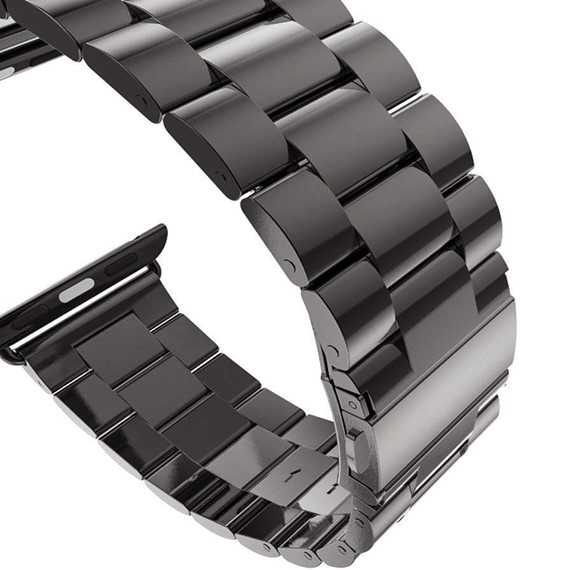 Microsonic Apple Watch SE 2022 40mm Metal Stainless Steel Kordon Siyah 3