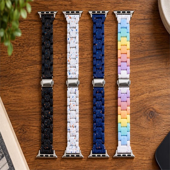 Microsonic Apple Watch Series 11 46mm Flame Metal Stainless Kordon Lacivert 5