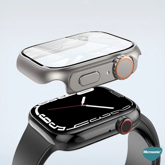 Microsonic Apple Watch Series 8 41mm Kılıf Apple Watch Ultra Dönüştürücü Ekran Koruyucu Kasa Yıldız Işığı 3