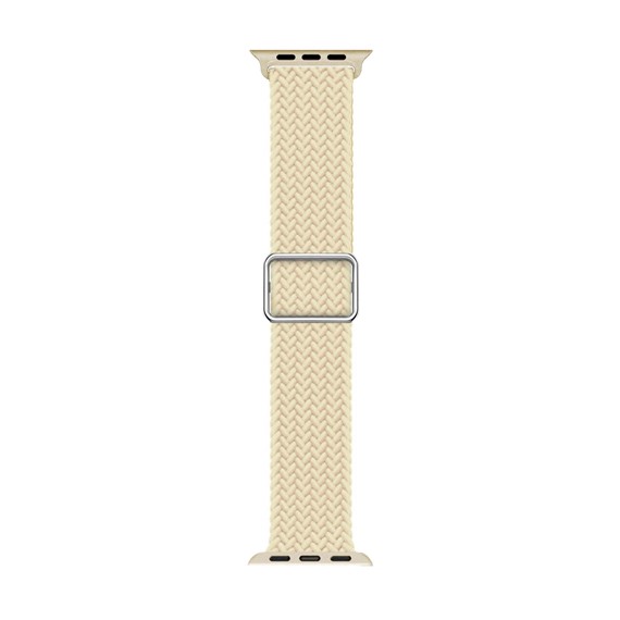 Microsonic Apple Watch Series 9 41mm Kordon Braided Loop Band Bej 1