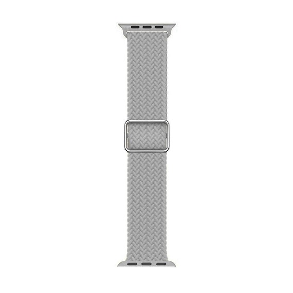 Microsonic Apple Watch Series 9 41mm Kordon Braided Loop Band Gri 1