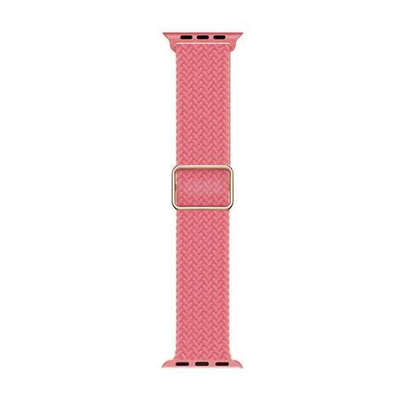 Microsonic Apple Watch Series 9 45mm Kordon Knitted Fabric Loop Pembe 1