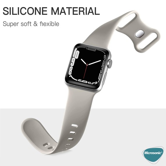 Microsonic Apple Watch Series 6 40mm Kordon ActiveFlex Wristband Yeşil 3