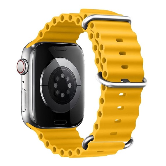 Microsonic Apple Watch Series 6 40mm Kordon Aqua Belt Sarı 1