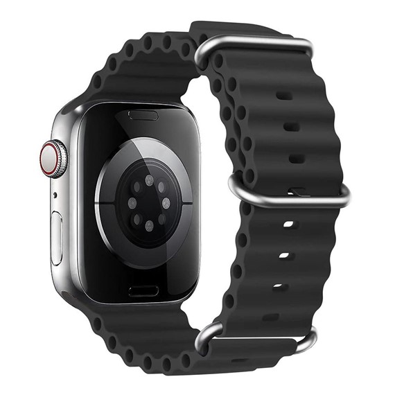 Microsonic Apple Watch Series 6 40mm Kordon Aqua Belt Siyah 1