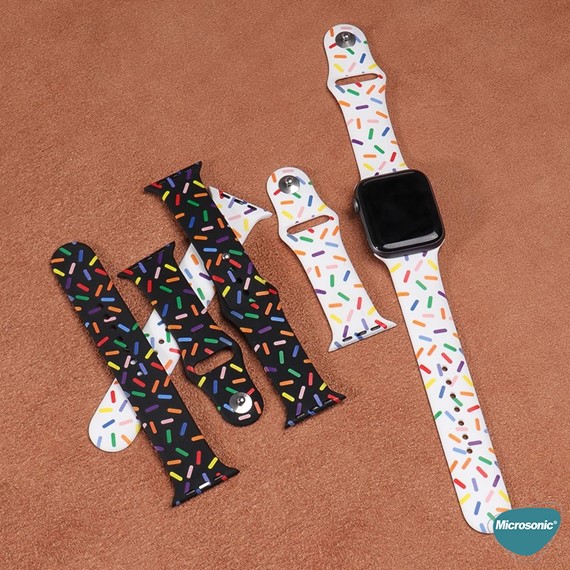 Microsonic Apple Watch Series 6 44mm Kordon Harmony Edition Beyaz 5