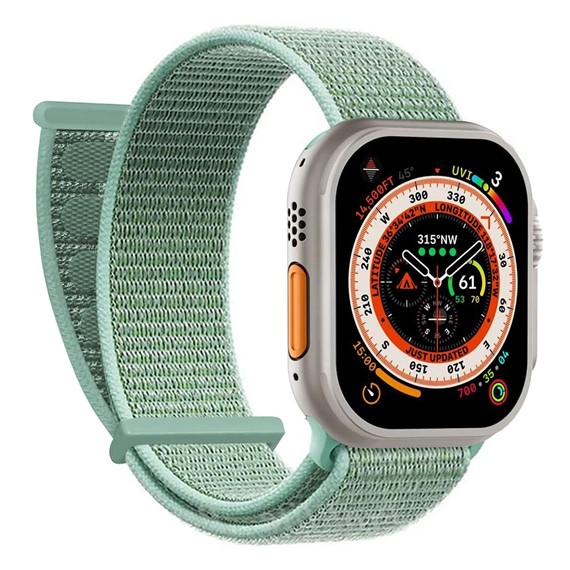 Microsonic Apple Watch Series 7 41mm Hasırlı Kordon Woven Yeşil 1