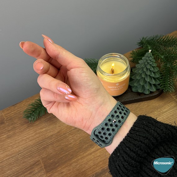 Microsonic Apple Watch Series 10 42mm Kordon Flame Circle Yeşil 2