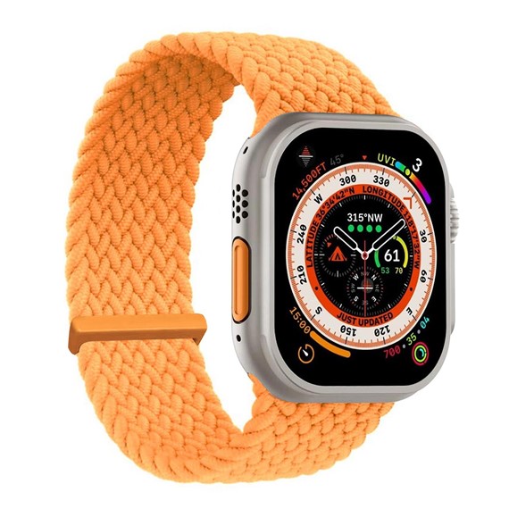 Microsonic Apple Watch Series 7 45mm Kordon Large Size 160mm Knitted Fabric Single Loop Açık Yeşil 1