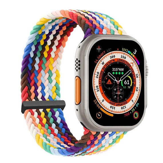 Microsonic Apple Watch Series 8 45mm Kordon Large Size 160mm Knitted Fabric Single Loop Pride Edition 1