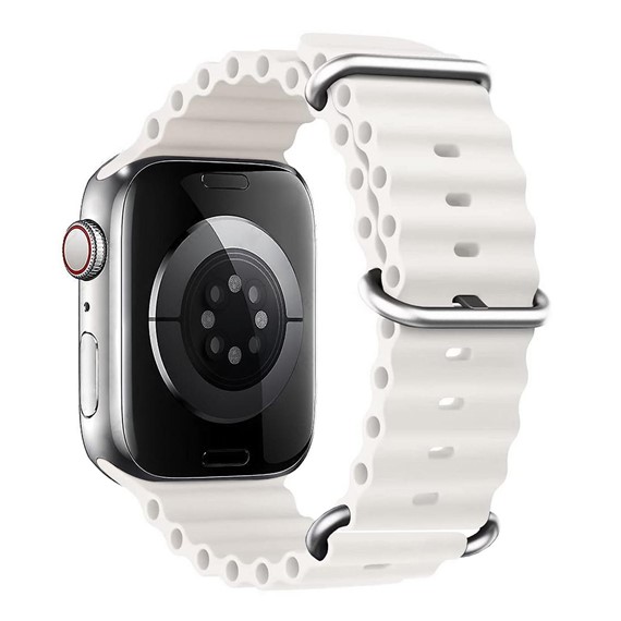 Microsonic Apple Watch Series 8 45mm Kordon Aqua Belt Beyaz 1