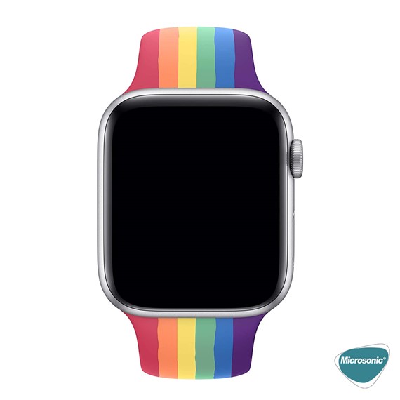 Microsonic Apple Watch Series 3 42mm Kordon ActiveFlex Wristband Pride Edition 4