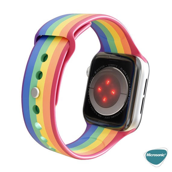 Microsonic Apple Watch Series 4 44mm Kordon ActiveFlex Wristband Pride Edition 5