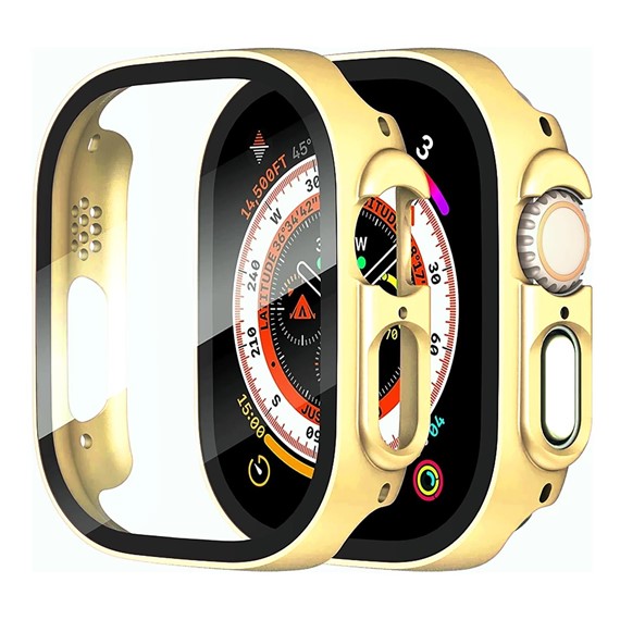 Microsonic Apple Watch Ultra Kılıf Matte Premium WatchBand Gold 1