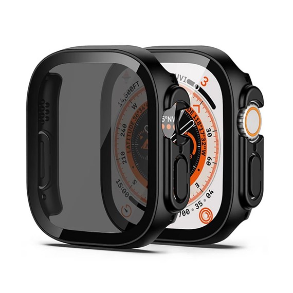 Microsonic Apple Watch Ultra 2 Kılıf Privacy Gizlilik Filtreli WatchBand Siyah 1