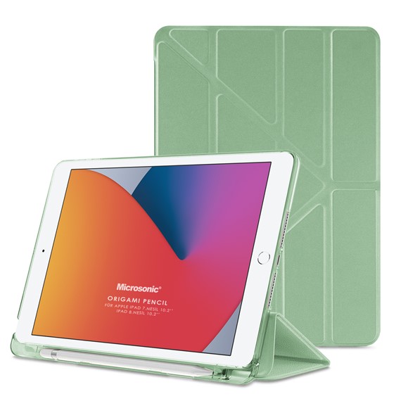 Microsonic Apple iPad 10 2 9 Nesil A2602-A2604-A2603-A2605 Origami Pencil Açık Yeşil 1