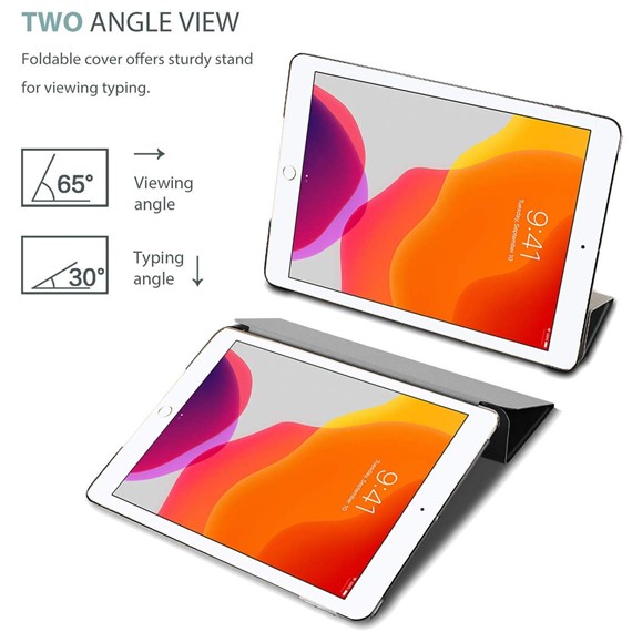 Microsonic Apple iPad 10 2 7 Nesil A2197-A2200-A2198 Smart Case ve arka Kılıf Gümüş 4