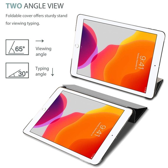 Microsonic Apple iPad 10 2 8 Nesil A2270-A2428-A2429-A2430 Smart Case ve arka Kılıf Gümüş 4