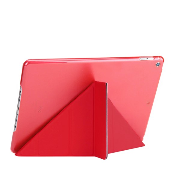 Microsonic Apple iPad 9 7 2017 A1822-A1823 Folding Origami Design Kılıf Kırmızı 2